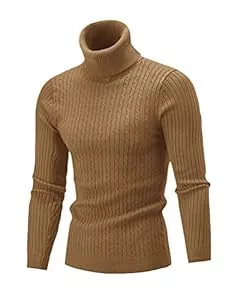 Minetom  Minetom Rollkragenpullover Herren Rollkragen Pullover Langarmshirt Feinstrick Sweater Rollkragen Freizeit Slim Fit Basic Männer Pullover Turtleneck Sweater