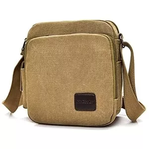 Outreo Taschen & Rucksäcke Outreo Canvas Umhängetasche Herren Schultertasche Kleine Herrentaschen Vintage Messenger Bag Taschen für Schule Kuriertasche Tablet Segeltuchtaschen Reisetasche Sport Werkzeug Taschen sporttasche