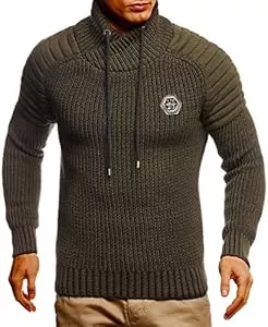 Leif Nelson  Leif Nelson Herren Strickpullover mit Schalkragen/Hochwertiger Winterpullover im Regular Fit Schnitt, ideal für Casual und Business-Looks, in vielfältigen Größen und Farben verfügbar