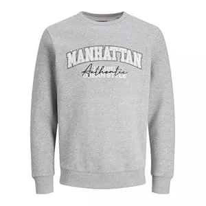 JJ REBEL  JJ REBEL Herren Jrebnewyork Sweat Crew Neck Sn Sweatshirt (1er Pack)