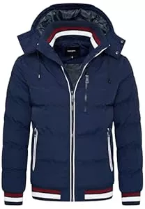 behype. Jacken behype. Herren warme Winterjacke mit abnehmbarer Kapuze Kurze Steppjacke Outdoorjacke Jacket Puffer-Jacke
