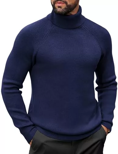 COOFANDY Pullover & Strickmode COOFANDY Herren Rollkragenpullover Strickpullover Rollkragen Pullover Slim Fit Turtleneck Sweater Warm Winterpullover Männer Pulli