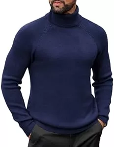 COOFANDY  COOFANDY Herren Rollkragenpullover Strickpullover Rollkragen Pullover Slim Fit Turtleneck Sweater Warm Winterpullover Männer Pulli