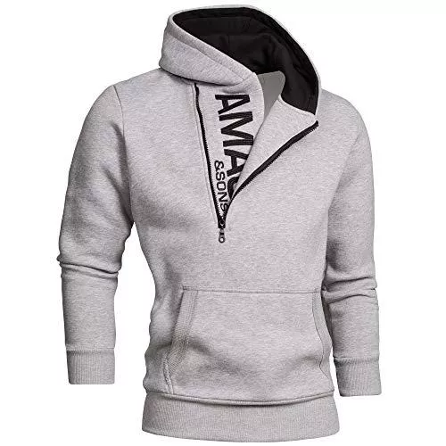 Amaci&amp;Sons Kapuzenpullover Amaci&amp;Sons Herren Zipper Kapuzenpullover Sweatjacke Pullover Hoodie Sweatshirt