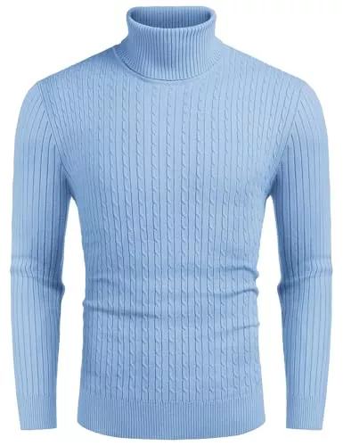 COOFANDY Pullover & Strickmode COOFANDY Herren Rollkragenpullover Feinstrick Pullover Langarm Winter Pullover Slim fit Warm Rollkragen Pulli