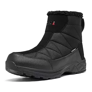 TLOLA Stiefel TLOLA Winterschuhe Herren Wasserdicht Warm Gefüttert Schneestiefel Rutschfest Winterstiefel Herren Wanderschuhe Trekkingschuhe Arbeiten Ski Angeln Outdoor Schuhe