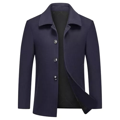 MODFUL Mäntel MODFUL Herren Kurzer Wollmantel Warm Wolle Lässiger Mantel Peacoat Slim Fit für Business