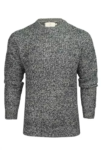 Xact Pullover & Strickmode Xact Herren Grobstrickpullover im Fischer-Rippmuster mit verdrehtem Strick, Raglanärmeln