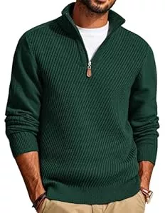 PJ PAUL JONES Pullover & Strickmode PJ PAUL JONES Herren Rollkragenpullover 1/4 Zip Troyer Pullover Langarm Strickpullover mit Turtleneck Sweater Pulli Winterpullover