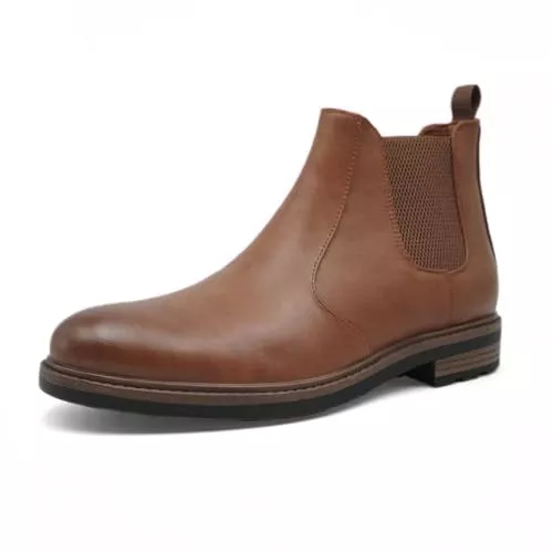 Finishing & Sewing Stiefel Finishing & Sewing Chelsea Boots aus Leder, Klassische Stiefeletten mit Elastikeinsatz, Braun und Schwarz