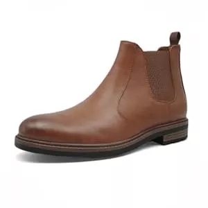 Finishing & Sewing Stiefel Finishing & Sewing Chelsea Boots aus Leder, Klassische Stiefeletten mit Elastikeinsatz, Braun und Schwarz