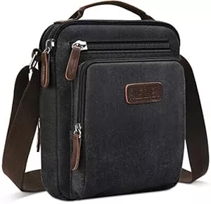 Ruschen Taschen & Rucksäcke Ruschen Umhängetasche Schultertasche für Herren, Damen und Jungen, Kuriertasche aus Canvas, Herrentasche für Tablet, Messenger Bag für Tägliches Leben Reise