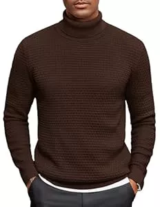 COOFANDY Pullover & Strickmode COOFANDY Herren Rollkragenpullover Winter Strickpullover Feinstrick Rollkragenshirt Pulli