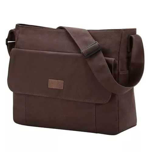 Chase Chic Taschen & Rucksäcke Chase Chic Canvas Umhängetaschen Damen Herren, Große Schultertasche Messenger Tasche Casual Tote Bag für Arbeit/Reisen/Schule