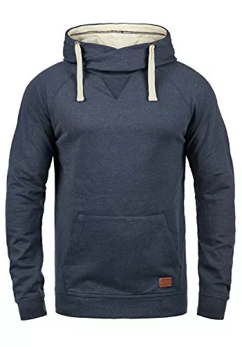 b BLEND Kapuzenpullover Blend BHSales Herren Kapuzenpullover Hoodie Pullover mit Kapuze Kordelzug Kängurutasche Rippbündchen Label-Details Baumwollmischung Regular fit