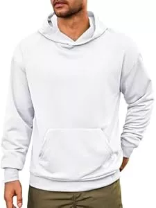 Runcati Kapuzenpullover Runcati Herren Kapuzenpullover Langarm Regular Fit Hoodie Einfarbig Leichte Sweatshirt Casual Sport Training Oberteile mit Kängurutasche