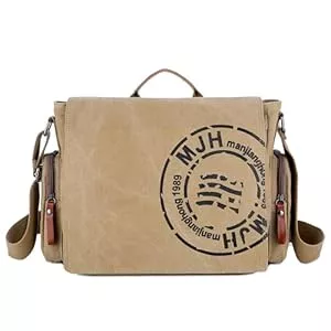 FSD.WG Taschen & Rucksäcke FSD.WG Umhängetasche für Herren aus Segeltuch, Reise-Schultertasche für 34,3 cm (13,5 Zoll) Laptoptaschen, Large