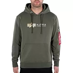 ALPHA INDUSTRIES Pullover & Strickmode Alpha Industries Herren Alpha Industries Alpha Label Hoody Kapuzensweat für Herren Kapuzenpullover (1er Pack)