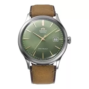 Orient Uhren Orient Classic Bambino Automatik Armbanduhr für Herren in der Farbe Braun mit Armband aus Leder, Wasserdichtigkeit: 3 bar, Gehäusedurchmesser: 42 mm, RA-AC0P01E30B