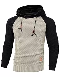 TARAINYA Pullover & Strickmode TARAINYA Pullover Herren Pulli Strickpullover Männer Winterpullove Langarm Warm Sweater mit Kapuze