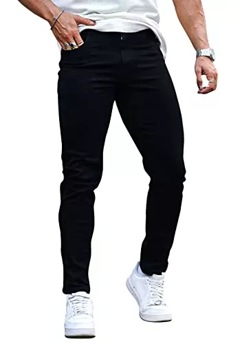 Heyfanee Hosen Heyfanee Jeans Herren Regular Fit Stretch Slim Jeanshose Männer Tapered Baumwolle Hose