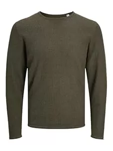 JACK & JONES Pullover & Strickmode JACK & JONES Male Strickpullover Einfarbig Strickpullover
