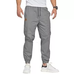 ZOXOZ Hosen ZOXOZ Herren Hose Chino Cargo Hose Freizeithose Baumwolle Sporthose Casual Jogginghose Elastische Taille mit Kordelzug Sweatpants Herren mit Taschen