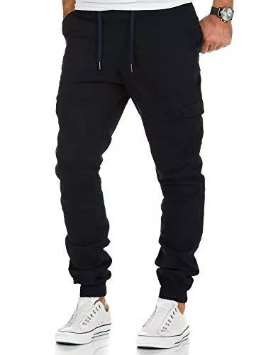 Amaci&amp;Sons Hosen Amaci&amp;Sons Herren Stretch Jogger Cargo Chino Jeans Hose 7007