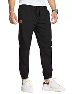 JustSun  JustSun Chino Hosen Herren Cargohose Freizeithose Herren Jogginghose Herren Baumwolle Sporthose Trainingshose mit Kordelzug Casual Hose mit Taschen