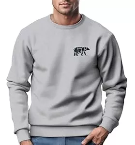 Neverless Pullover & Strickmode Neverless® Sweatshirt Herren Print Aufdruck Bär Polygon Design Wander Outdoor Rundhals-Pullover Fashion Streetwear
