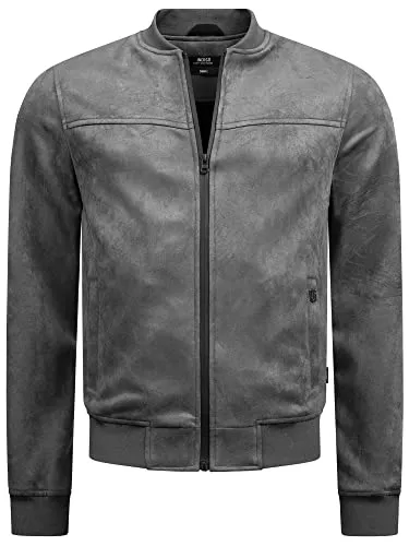 Indicode Jacken Indicode Herren Ibon Velours-Kunstleder Jacke | Herrenjacke Wildleder-Look für Männer