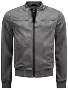 Indicode Jacken Indicode Herren Ibon Velours-Kunstleder Jacke | Herrenjacke Wildleder-Look für Männer