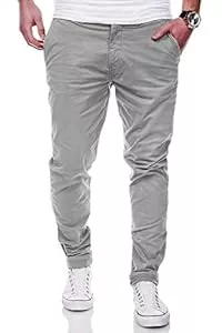 Rello &amp; Reese Jeans Rello &amp; Reese Herren Basic Chino Jeans-Hose Stretch Chinohose Regular Slim-Fit C-3001