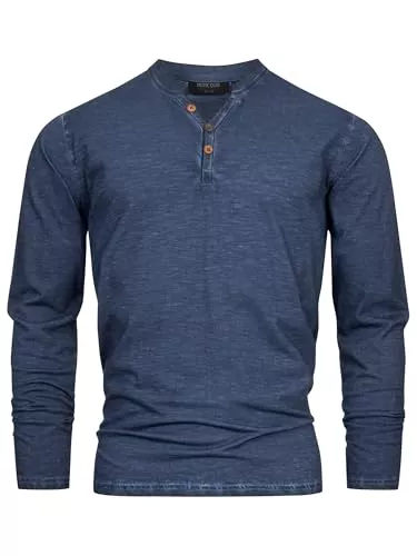 Indicode Langarmshirts Indicode Herren INKilsone Langarmshirt aus 100% Baumwolle | Herrenshirt Langarm Longsleeve Shirt Männer