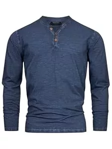 Indicode  Indicode Herren INKilsone Langarmshirt aus 100% Baumwolle | Herrenshirt Langarm Longsleeve Shirt Männer