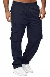 CTU Hosen CTU Herren Hose Herren Cargohose Chino Hose Jogginghose mit Elastische Taille Kordelzug und Mehreren Taschen