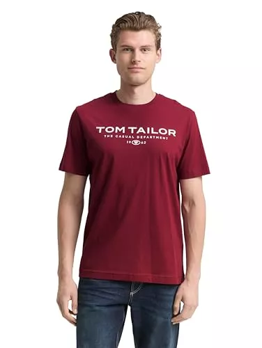 TOM TAILOR T-Shirts Tom Tailor Herren T-Shirt aus Baumwolle mit Logo-Print