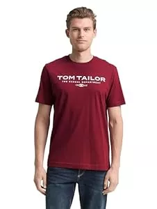 TOM TAILOR T-Shirts Tom Tailor Herren T-Shirt aus Baumwolle mit Logo-Print
