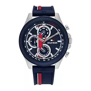 Tommy Hilfiger Uhren Tommy Hilfiger Herren Analog Japanische Quarzuhr mit Edelstahl- Leder- oder Silikonarmband