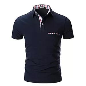APAELEA Poloshirts APAELEA Herren Poloshirt Kurzarm Sommer Freizeit Plaid Spleißen Polo Kragen Tops Golf T-Shirt