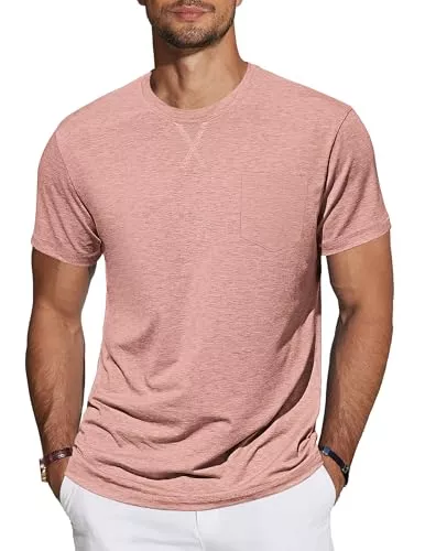 TARAINYA T-Shirts TARAINYA T-Shirt Herren Baumwolle Kurzarm Rundhals Einfarbig Shirts Männer Sommer M-4XL