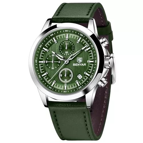 PAGRNE DESIGN Uhren BENYAR Herrenuhr Chronograph Analog Quarz Herren Wasserdicht Leuchtende Datum Armbanduhr Mode Business Kleid Herrenuhr