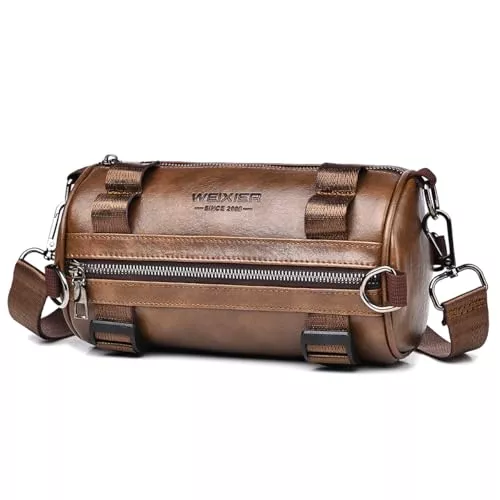 GZQFUOU Taschen & Rucksäcke GZQFUOU Umhängetasche Herren Schultertasche Herrentasche klein Vintage Messenger Bag Herrenhandtasche Crossbody Bag Handtasche PU Leder Schultertasche für Männer