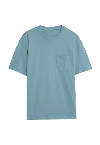 Marks &amp; Spencer T-Shirts Marks &amp; Spencer Mittelschweres T-Shirt Aus Reiner Baumwolle Mit Tasche Herren