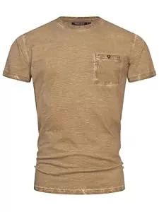 Indicode  Indicode Herren INKilmon T-Shirt mit Rundhals-Ausschnitt aus 100% Baumwolle | Herrenshirt Sommershirt