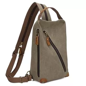 KL928  KL928 Canvas Sling Bag Herren und Damen, Schultertasche Crossbody Schulterrucksack Rucksack Shoulder Slingbag Rucksäcke für Men Women