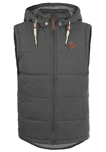 !Solid Westen Solid Dry Herren Weste Steppweste Outdoor Weste Mit Kapuze Und Stehkragen