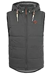 !Solid Westen Solid Dry Herren Weste Steppweste Outdoor Weste Mit Kapuze Und Stehkragen