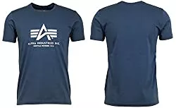 ALPHA INDUSTRIES T-Shirts ALPHA INDUSTRIES Herren Basic T-Shirt, Blickdicht