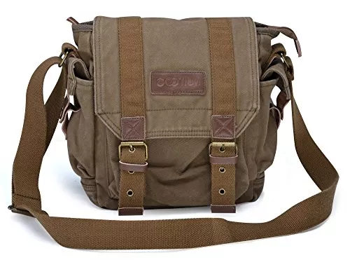 GOOTIUM Taschen & Rucksäcke Gootium Canvas Messenger Bag - Small Vintage Shoulder Purse Crossbody Satchel